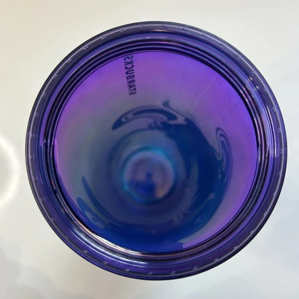 Starbucks 2023 Holographic Teal Glacier Oil Slick Siren Mermaid Cup Cold Tumbler